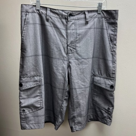 Tony Hawk Hybrid Board shorts 34 waist Grey with Black stripes - Picture 1 of 8